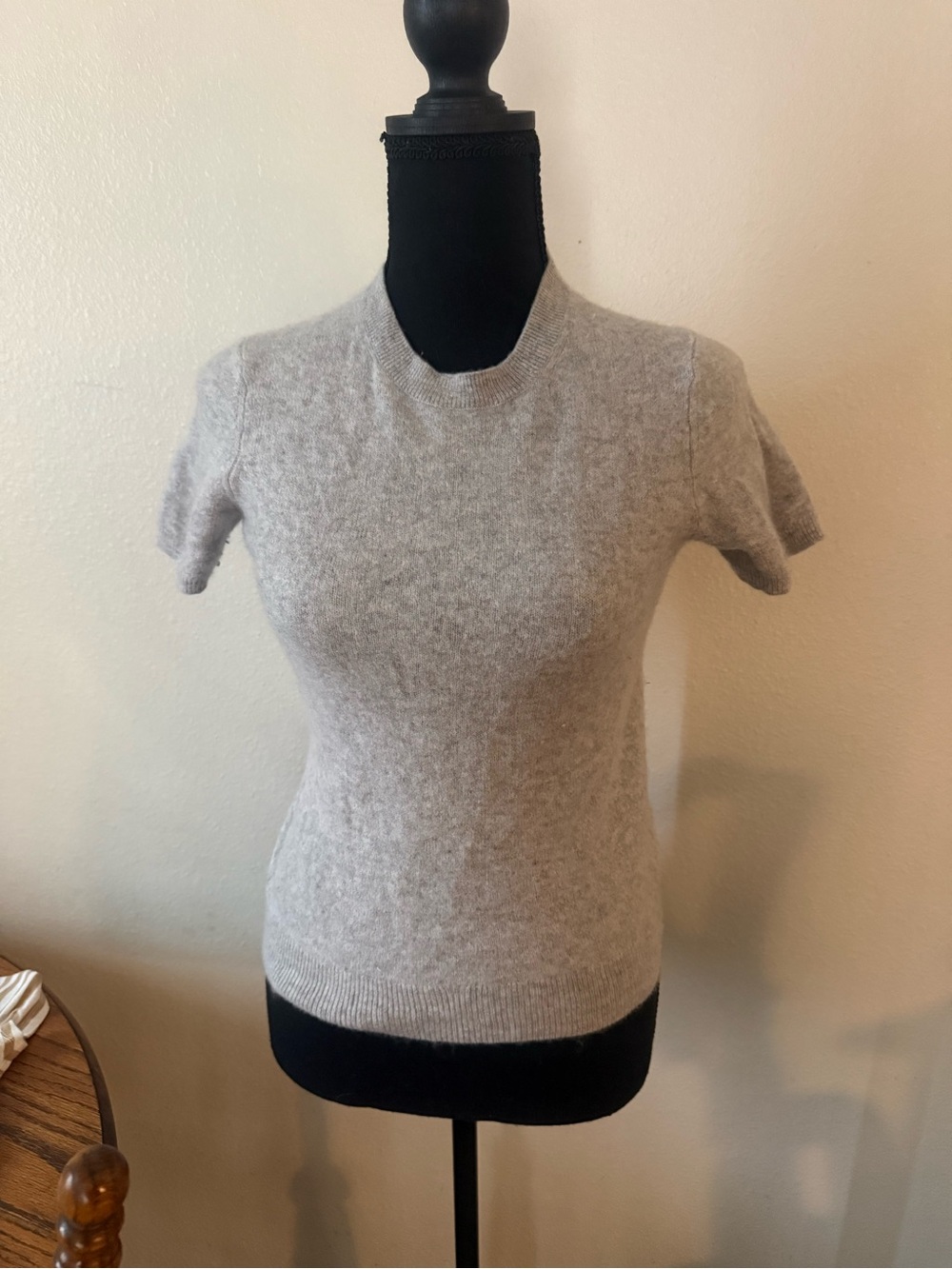 Caslon one hundred percent cashmere Gray capsule elevated basic Top - Picture 2 of 5